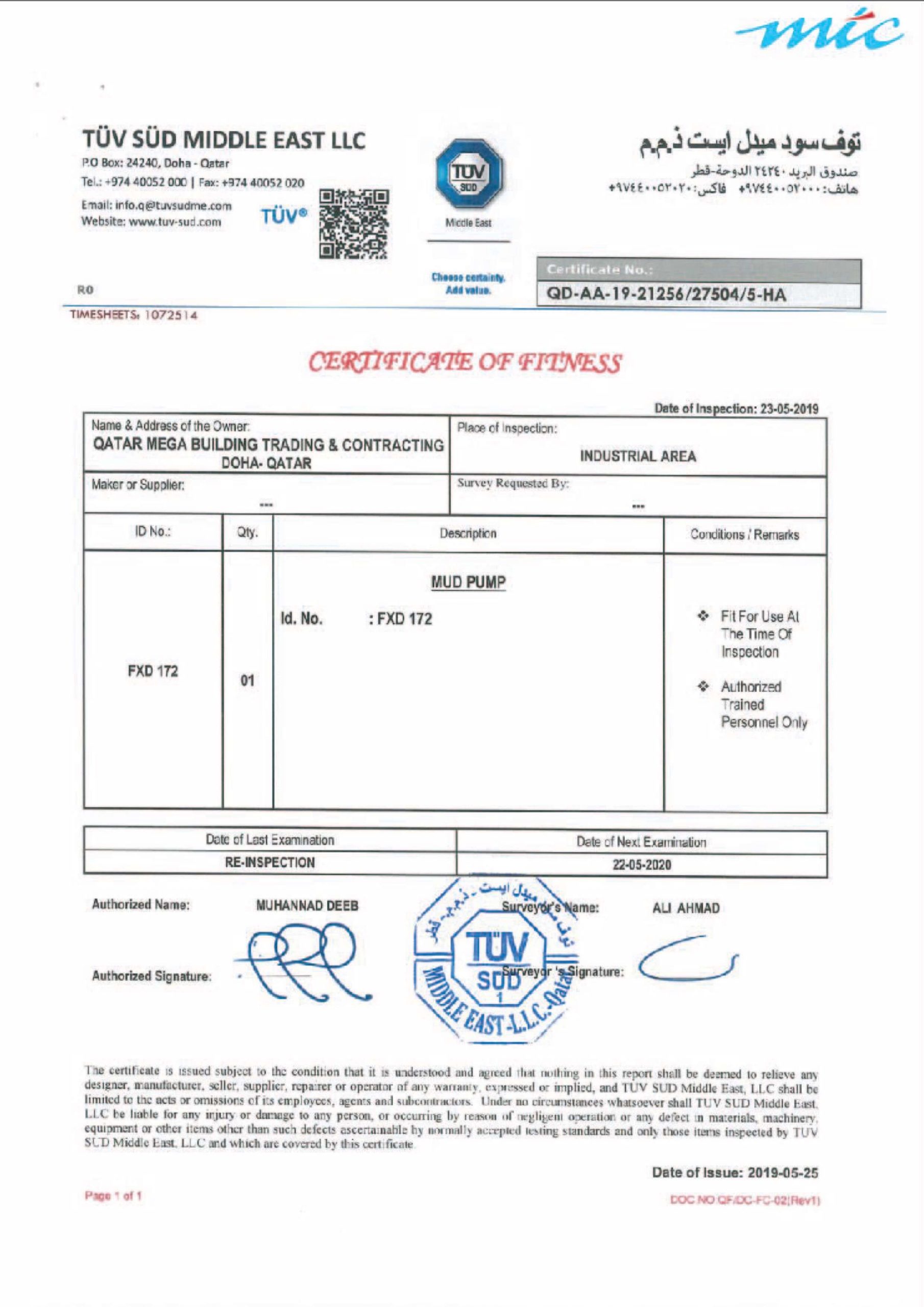 Certification and Testimonials - Tuv Sud